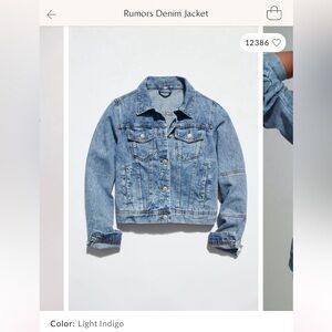 Free People Rumors Denim Jean Jacket